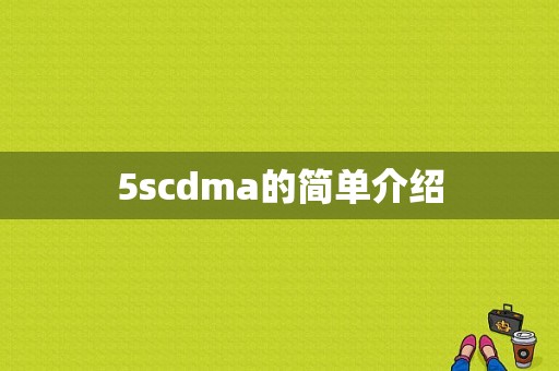 5scdma的简单介绍