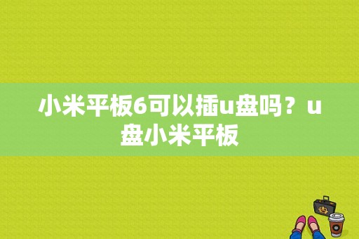 小米平板6可以插u盘吗？u盘小米平板