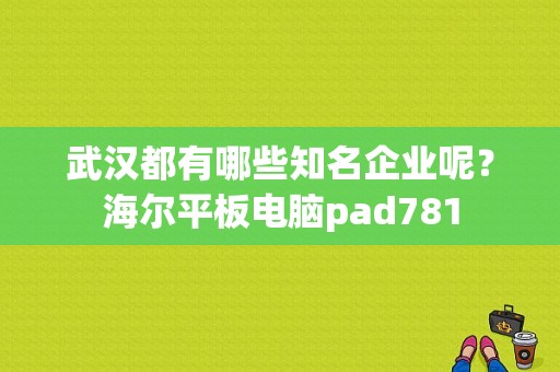 武汉都有哪些知名企业呢？海尔平板电脑pad781-图1