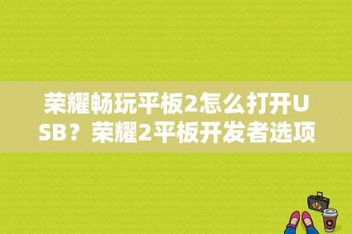荣耀畅玩平板2怎么打开USB？荣耀2平板开发者选项