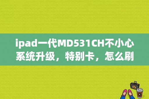 ipad一代MD531CH不小心系统升级，特别卡，怎么刷机到最以前的版本？三星平板t531刷机