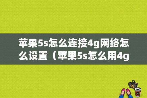苹果5s怎么连接4g网络怎么设置（苹果5s怎么用4g网络）