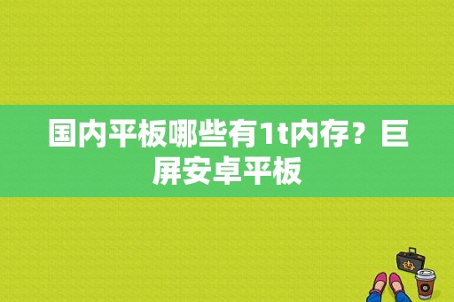 国内平板哪些有1t内存？巨屏安卓平板