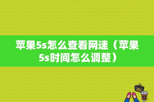 苹果5s怎么查看网速（苹果5s时间怎么调整）