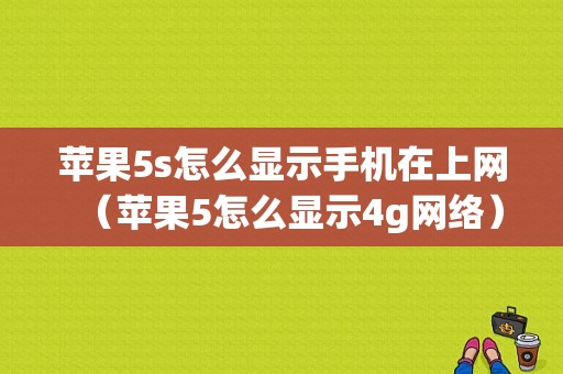 苹果5s怎么显示手机在上网（苹果5怎么显示4g网络）