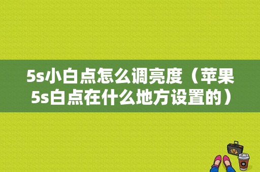 5s小白点怎么调亮度（苹果5s白点在什么地方设置的）