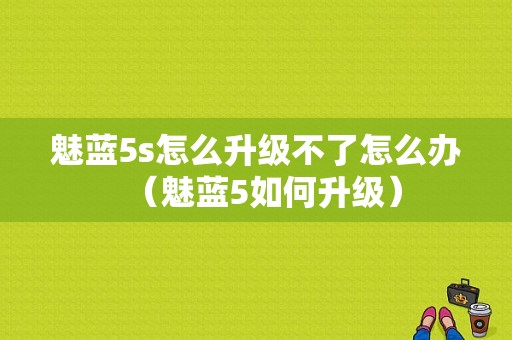 魅蓝5s怎么升级不了怎么办（魅蓝5如何升级）