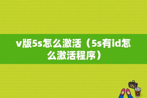 v版5s怎么激活（5s有id怎么激活程序）