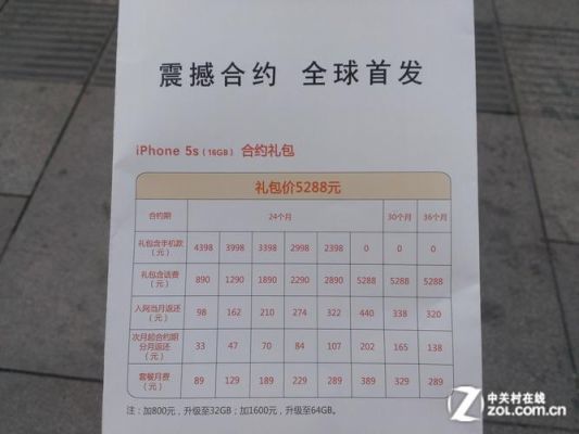 iphone5s合约计划（苹果五合约版什么意思）